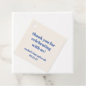 Bold Ivory Blue Custom Schattige Bat Mitzvah Dank  Bedankjes Labels (In situ)