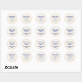 Bold Ivory Blue Custom Schattige Bat Mitzvah Dank  Ronde Sticker (Vel)