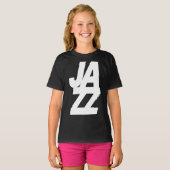 Bold Jazz Music logo design T-shirt (Voorkant volledig)