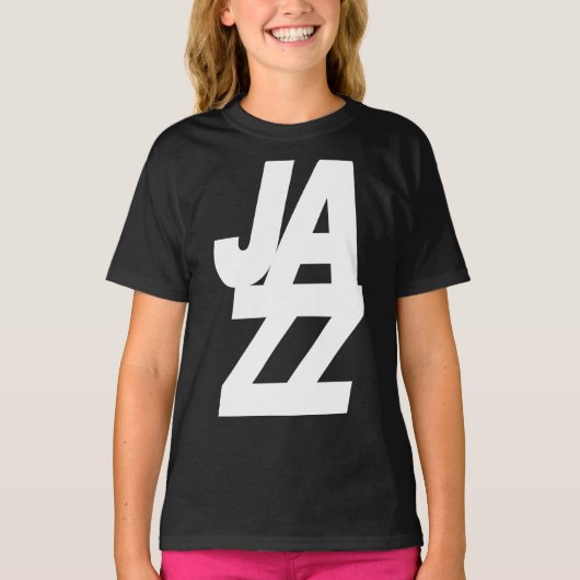 Bold Jazz Music logo design T-shirt (Voorkant)