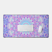 Bold Kleurrijke Eclectische Groovy Boho Hippie Man Bureaumat (Keyboard & Muis)