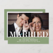 Bold Letters Wedding Aankondiging (Voorkant / Achterkant)