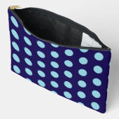Bold Light Blue Polka Dots on Navy Blue Etui (Open)