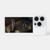 Bold Lion Eye Force et Courage iPhone/Samsung (Verso Horizontal)