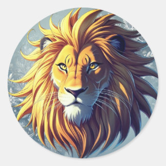 Bold Lion Head Sticker – Fierce Design voor Auto's