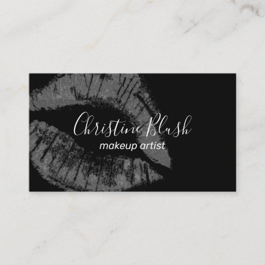 Bold Lipstick Kiss MUA Carte de visite (Devant)
