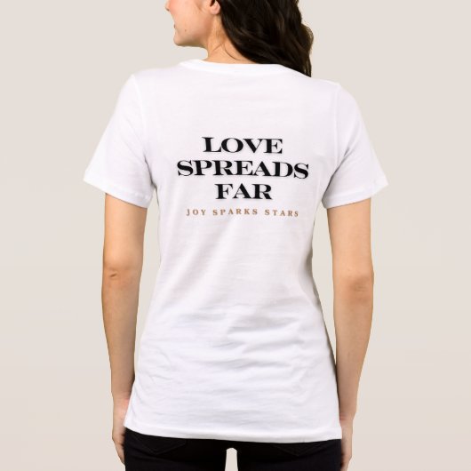 Bold Love & Joy Abstract Grafisch T-shirt Tri-blen (Achterkant)