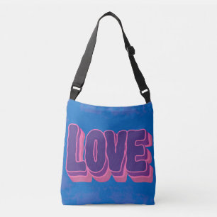 Bold Love Typography Crossbody Tas