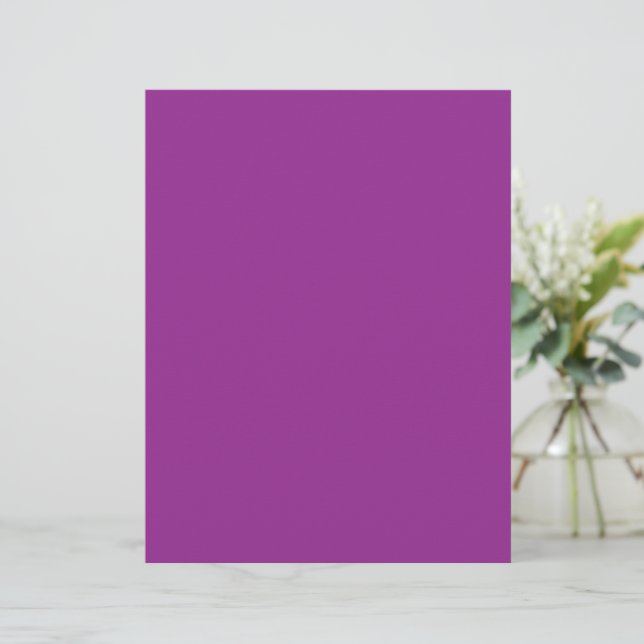 Bold Magenta Wedding Invite with Minimal Style Briefhoofd (Staand voorkant)