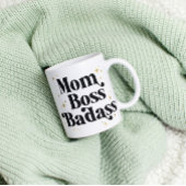 Bold Maman Boss Badass Cafe Mug Modern Black Gold