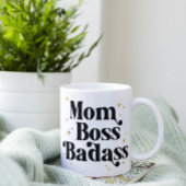 Bold Maman Boss Badass Cafe Mug Modern Black Gold