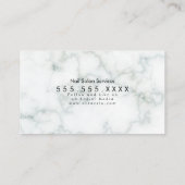 Bold Marble Eyelashes Salon Black White Visitekaartje (Achterkant)