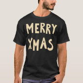 Bold Merry Xmas Typografie T-shirt (Voorkant)