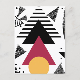 Bold minimal geometric shapes  briefkaart