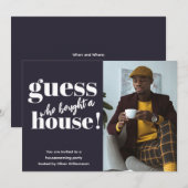 Bold minimalist Foto Housewarming Party nodigt uit (Voorkant / Achterkant)