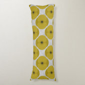 Bold Minimalist Poppy Textured Floral Yellow Lichaamskussen (Voorkant Verticaal)