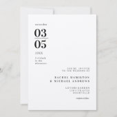 Bold Minimum Trending Wedding Uitnodiging (Voorkant)