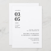 Bold Minimum Trending Wedding Uitnodiging (Voorkant / Achterkant)