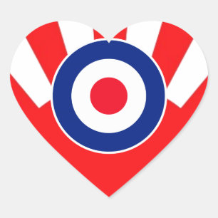Bold MOD Target Roundel over de crisis in Japan Hart Sticker