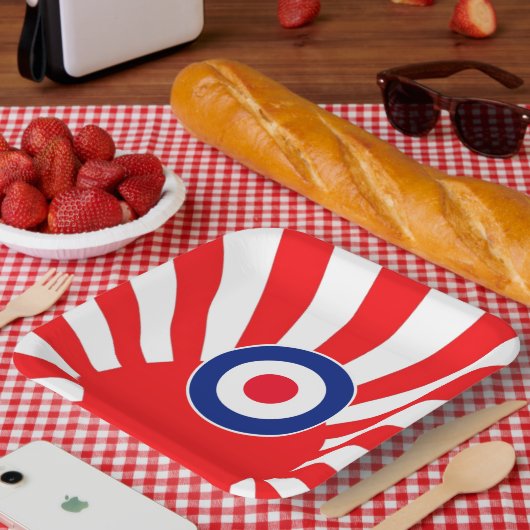 Bold MOD Target Roundel over de crisis in Japan Papieren Bordje (Picknick)