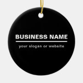 Bold Modern Bedrijfsnaam Sjabloon | B&W Keramisch Ornament (Voorkant)