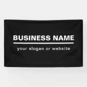 Bold Modern Bedrijfsnaam Sjabloon | B&W Spandoek (Horizontaal)