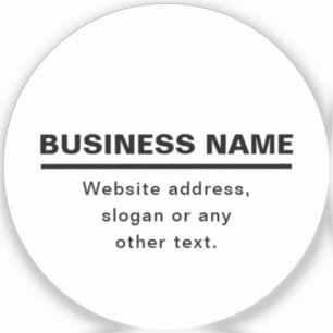 Bold Modern Bedrijfsnaam Sjabloon   B&W Sticker