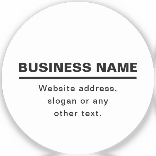 Bold Modern Bedrijfsnaam Sjabloon | B&W Sticker (Voorkant)