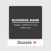 Bold Modern Bedrijfsnaam Sjabloon | B&W Sticker (Vel)