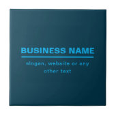 Bold Modern Bedrijfsnaam Sjabloon | Blauw Tegeltje (Voorkant)