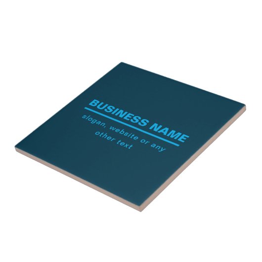 Bold Modern Bedrijfsnaam Sjabloon | Blauw Tegeltje (Zijkant)