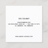 Bold Modern Black White Typography Visitekaartje (Achterkant)