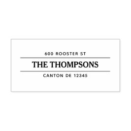Bold Modern Design Return Address Zelfinktende Stempel
