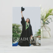 Bold Modern Foto Afstudeerfeest Kaart (Staand voorkant)