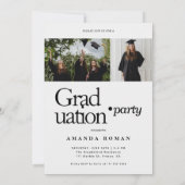 Bold Modern Foto Afstudeerfeest Kaart (Achterkant)