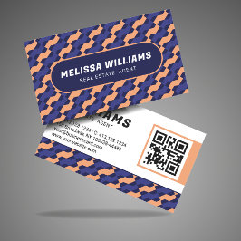 Bold Modern Geometric Interlocking Pattern  Visitekaartje