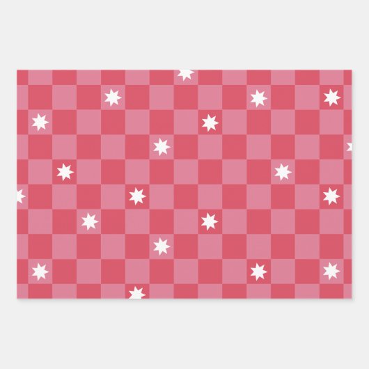 Bold Modern Geruite Kerstmis Inpakpapier Vel (Voorkant)