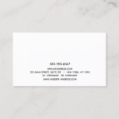 Bold Modern Gold Heart White Visitekaartje (Achterkant)