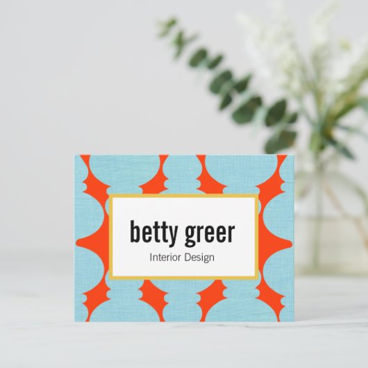 Bold Modern Pattern Designer Briefkaart (Staand voorkant)