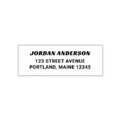 Bold Modern Personal Return Address Zelfinktende Stempel (Design)