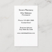 Bold Modern Pharmacy Thema Visitekaartjes (Achterkant)
