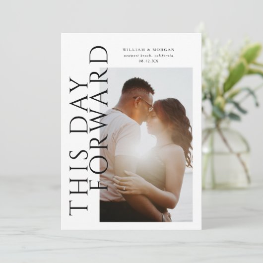 Bold Modern Save the Date Photo (Staand voorkant)