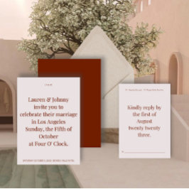 Bold Modern Wedding Invitation II Kaart