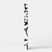 Bold modern white flowers on black background Case (Achterkant / Rechts)