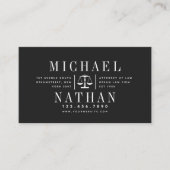 Bold moderne zwarte advocaat advocaat visitekaartje (Voorkant)