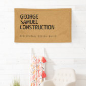 Bold Molded Wood Color Construction Business Spandoek (Insitu)