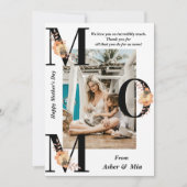 Bold MOM Floral Typographie Bonne carte mère (Devant)