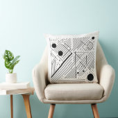 Bold Monochrome Geometry Kussen (Stoel)