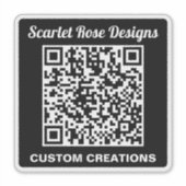 Bold Monochrome QR Code Waterproof Car Sticker (Voorkant)