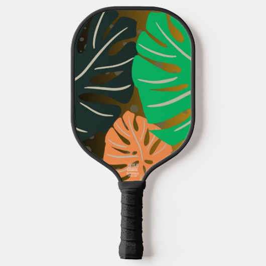 Bold Monstera Leaf Pickleball Paddle (Achterkant)